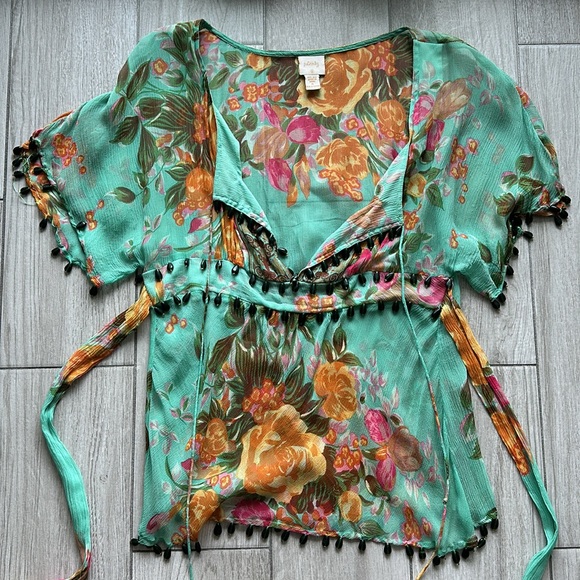 Plenty Floral Silk Top - Picture 1 of 13